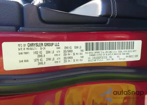 2015 Jeep Grand Cherokee Limited из США, поврежденный, VIN 1C4RJEBG9FC615181